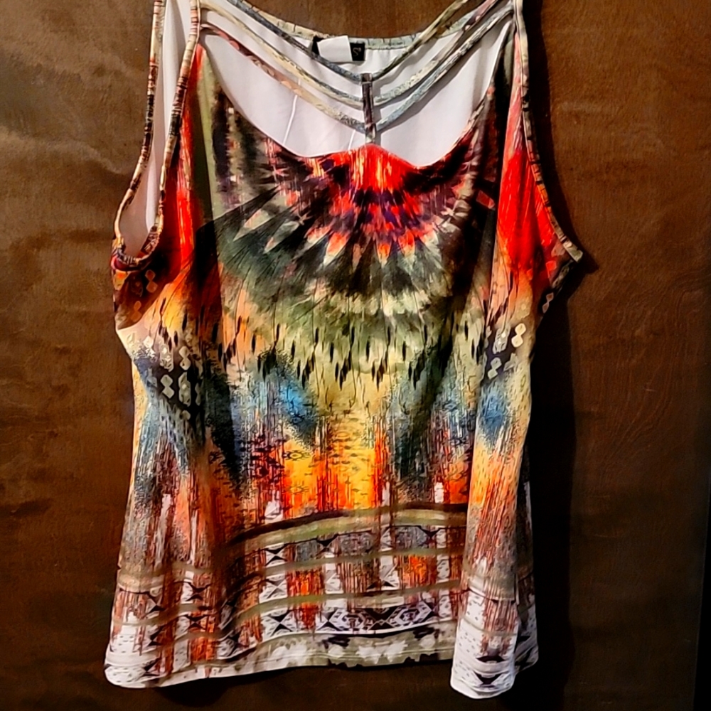 Tank top 1x colorful new, no tags
